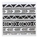 Badem10 Tasarım Bohem Desen Tekrar Kullanılabilir 30x30 cm Afilli Stencil Duvar Boyama Şablon