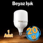 Badem10 Tasarruflu 25.000 Saat Uzun Ömürlü Torch Ampul 20 W Led Lamba Beyaz E27 Duy 220 Volt Elektrik 1 Adet