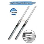 Badem10 Teleskobik İnce Bilyeli Bilyalı Dolap Çekmece Rayı Sürgüsü Metal En 1.7 cm 17 mm Uzunluk 37.4 cm 374