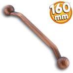 Badem10 Topuz Mobilya Mutfak Dolabı Çekmece Dolap Kapak Antik Bakır 160 mm Metal Kulp