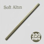 Badem10 Toros Çizgili Soft Altın Çekmece ve Dolap Kulp 320 mm Modern Gardırop Mutfak Banyo Mobilya Kulbu - Metal
