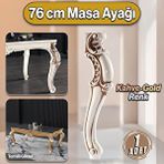 Badem10 Valenta Masa Dresuar Ayağı 76 cm Plastik Ayak Mutfak Yemek Masası Mobilya Ayakları Krem Kahve