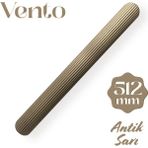 Badem10 Vento Antik Sarı Çizgili Kulp 512 mm Uzun Metal Dolap Gardırop Mutfak Banyo Kulbu Modern Tasarım