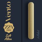 Badem10 Vento Soft Altın Çizgili Kulp 224 mm Metal Dolap Gardırop Mutfak Banyo Kulbu Modern Tasarım