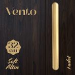 Badem10 Vento Soft Altın Düz Çekmece Kulp 320 mm Uzun Metal Dolap Gardırop Mutfak Banyo Kulbu Modern Tasarım