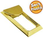 Badem10 Veyron Dörtgen Çekmece Dolap Kapak Plastik Gold Kulp