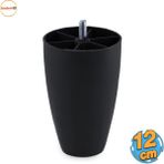 Badem10 Vidalı Oval Plastik 12 Cm (SİYAH) Mobilya Dolap Kanepe Koltuk Baza Yükseltici Yükseltme Ayağı Ayakları