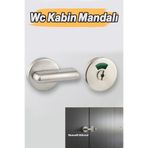 Badem10 Wc Tuvalet Kabin Mandalı Dayanıklı Kilit Metal Kapı Kilidi Soyunma Odası ve Banyo Kullanımı