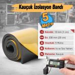 Badem10 Yapışkan Araç Ses Isı Yalıtım Izolasyon Bandı En:20 cm Kalınlık:10 mm Uzunluk 5 Metre Kauçuk Sünger