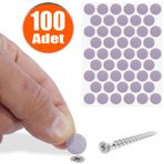 Badem10 Yapışkanlı 100 Adet Lila Vida Kapatıcı Kapağı