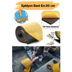 Badem10 Yapışkanlı (5 MM EN:20 CM X 1 MT) Oto Araç Motor Ses Isı Yalıtım Izolasyon Bandı Kauçuk Sünger
