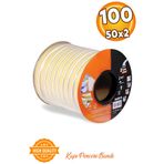 Badem10 Yapışkanlı 50X2=100 Metre (BEYAZ) Kapı Pencere Bandı Fitili Soğuk İzolasyon Kauçuk Bantları