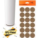 BADEM10 Yapışkanlı Mobilya Masa Sandalye Parke Zemin Ayak Koruyucu Kaydırmaz Keçesi 35 Mm (18'Lİ PAKET)