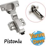 Badem10 Yarım Deve Frenli Pistonlu Dolap Kapak Menteşesi Yavaşlatıcı Tas Menteşe