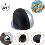 Badem10 Yarımay Kapı Stoperi Tamponu Vidalı Metal Ağır Kapı Stopu Hızlı Durdurucu Tutucu Krom Gümüş
