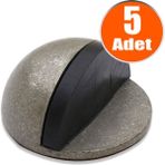 Badem10 Yarımay Kapı Stoperi Tamponu Yapışkanlı Metal Kapı Stopu Antik Gümüş (5 Adet) - 1 Adet