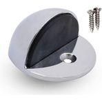 Badem10 Yarımay Tamponu Vidalı Metal Parlak Krom Kapı Stopu