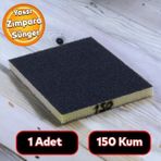 Badem10 Yassı Sünger Zımpara 9.5 x 12.5 cm Takoz Blok Flex Taşlama Ahşap El Zımparası 150 kum 1 Adet