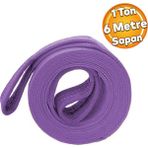 Badem10 Yük Kaldırma Taşıma Indirme Araç Çekme Halat Sapan Polyester Spanzet Lila Renk 1 Ton 6 Metre Sağlam