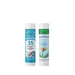 Badger Clear Zinc Yetişkin Stick Güneş Kremi & Outdoor Stick Güneş Kremi 2'li Set - Şeffaf
