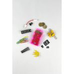 Badger Collection Jellycase Mini Pembe Bozuk Para Cüzdanı Küçük Minik Kese Madeni Para Kesesi Şeffaf Pvc Renkli