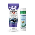Badger Organik Güneş Seti: Spf 50 Güneş Kremi + Nemlendirici Stick