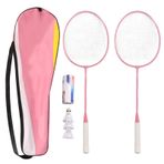 Badminton Raket, Eğitim topları Için Depolama çantası Ile Pembe Demir alaşımı