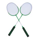 Badminton Raket Seti, Badminton Raket Shuttlecocks Açık Arka Bahçe oyunları Için çanta Taşıyan (GREEN)
