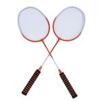 Badminton Raket Seti, Badminton Raket Shuttlecocks Açık Arka Bahçe oyunları Için çanta Taşıyan (Turuncu kırmızı)