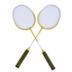 Badminton Raket Seti, Badminton Raket Shuttlecocks Açık Arka Bahçe oyunları Için çanta Taşıyan (YELLOW)