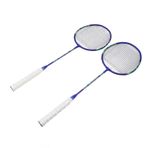 Badminton Raketleri, 2 İyi Voltajlı Badminton Raket Seti Çantası (Mavi-yeşil)
