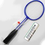 Badminton Seti 2 Raket 6 Top - Mavi