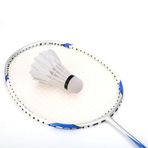 Badminton Topu, Köpük Topu Kafalı Badminton Raketle 3 Adet 8x6x6cm Beyaz Gelişmiş Kaz Tüyü Badminton Tüyü Raketle Uygulama Ve Rahat Oynama Için