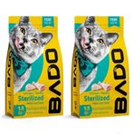 Bado Kısırlaştırılmış Tavuk Etli Yetişkin 2x1.5 kg Kedi Mama