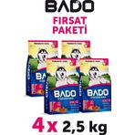 Bado Yetişkin Köpek Maması Etli Biftekli 2,5 Kg 4'lü