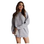 BADU STORE KADIN GİYİM BASIC YUMOŞ KAZAK Standart Beden Gri
