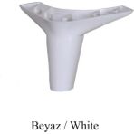 BafArt Konik Modelmobilya Ayağı 4 Adet Farklı Renk ve Boyut Seçenekleriyle - 12 CM BEYAZ