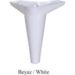 BafArt Konik Modelmobilya Ayağı 4 Adet Farklı Renk ve Boyut Seçenekleriyle - 18 CM BEYAZ
