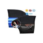 Baffhome 2 Adet Oto Yan Cam Perdesi Araba Arka Güneşlik Araç Anne Bebek Çocuk Perde Arka Koltuk
