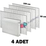 Baffhome 4 Adet Petek Arkası Isı Yalıtım Levhası Alüminyum Folyo & Radyatör Arkalığı - Alüminyum Gri