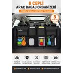 baffhome Araç Bagaj Düzenleyici 8 Cepli Organizer Araba Eşya Malzeme Düzenleme Oto Içi Aksesuar 8 Cepli