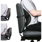 Baffhome Ergonomik Fileli Bel Destek Minderi - Araç ve Ofis Koltuğu Için Terletmez Bel Yastığı - Siyah