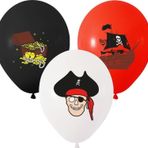 Bafix Balon 3+0 Korsan Baskılı 12" Pastel (100 Lü Paket)