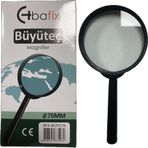 Bafix Büyüteç Cam Plastik Çerçeveli 75 Mm Büyüteç