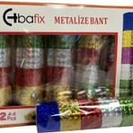 Bafix Desenli Bant Metalize 12 Mm X 2 Metr Bfx-Deb0003 (72 Li Paket)