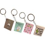 bafix mini anahtarlık defter bfx-anh karışık renk (4 lü paket) - 1 - Not Defteri