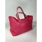 Bag Bar Kadın Omuz Deri Örgü Çanta - 01P-Pembe