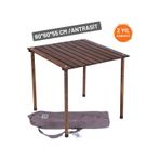 Bag The Joy 60 x 60 x 55 CM Ahşap Katlanır Kamp Masası - Antrasit Kahverengi