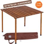 Bag The Joy Kahverengi 70x70x55 cm Rulo Kamp Masası