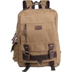 Bagacar 6235 Bej Kanvas Kumaş Günlük ve Okul Sırt Çantası